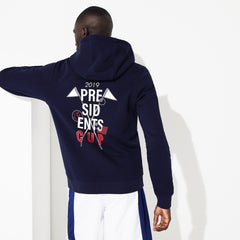 Men's Presidents Cup Hooded Back-Printed Fleece Zip Golf Sweatshirt / Lacoste