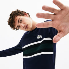 Men's Crewneck Striped Cotton T-Shirt / Lacoste