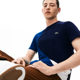 Men's Crewneck Color-Blocked Thermoregulating Piqué T-Shirt / Lacoste