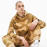 Men's LIVE Hooded Camo Print Fleece Sweatshirt / Lacoste