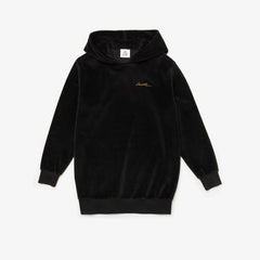 Women's LIVE Golden Signature Hooded Velvet Sweatshirt / Lacoste