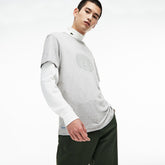Men's Crew Neck Oversized Badge Cotton Jersey T-Shirt / Lacoste