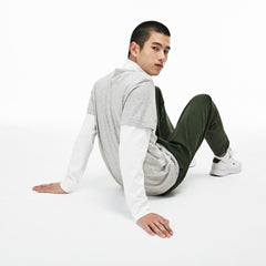 Men's Crew Neck Oversized Badge Cotton Jersey T-Shirt / Lacoste