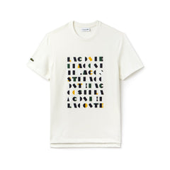 Men's Crew Neck 3D Lettering Cotton Jersey T-shirt / Lacoste