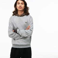 Men's LIVE Leopard Print Hood Fleece Sweatshirt / Lacoste