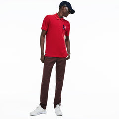 Men's Regular Fit LCST Lettering Petit Piqué Polo / Lacoste