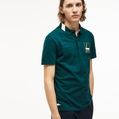 Men's Slim Fit Lettering Stretch Mini Piqué Polo / Lacoste