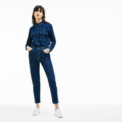 Women's Regular Fit Stretch Cotton Denim Carrot Pants / Lacoste