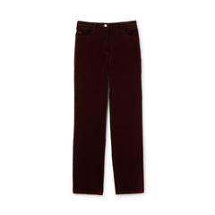 Women's Boxy Fit Striped Cotton Velour Pants / Lacoste