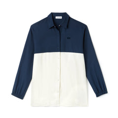 Women's Regular Fit Bicolor Flowing Piqué Shirt / Lacoste