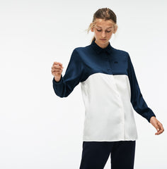 Women's Regular Fit Bicolor Flowing Piqué Shirt / Lacoste