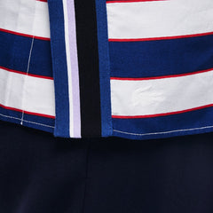 Women's Regular Fit Striped Cotton & Silk Voile Shirt / Lacoste