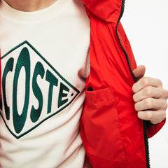 Men's LIVE Short Water-Resistant Taffeta Quilted Jacket / Lacoste