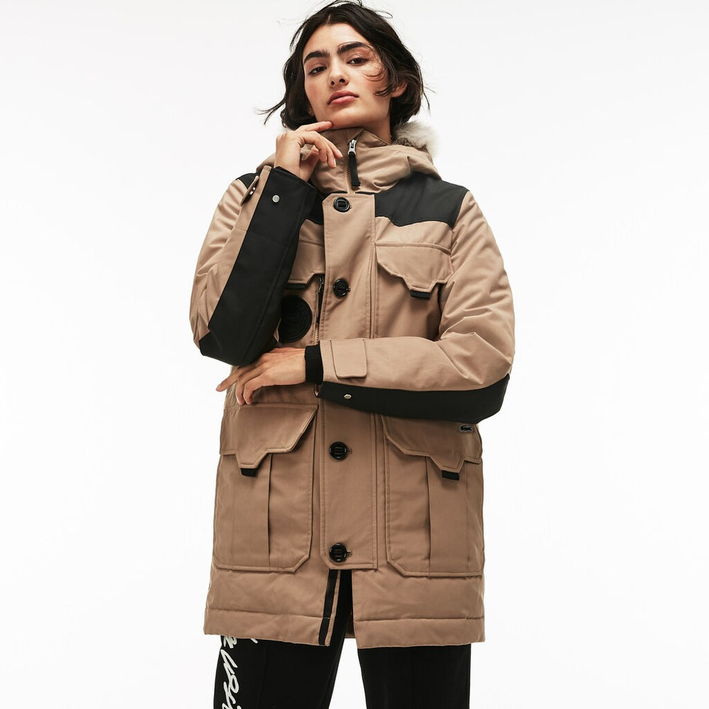 Unisex LIVE Water-Resistant Canvas Quilted Parka / Lacoste