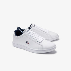 Women's Carnaby Evo Tricolore Leather and Synthetic Sneakers / Lacoste