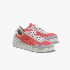 Women's T-Clip Leather and Suede Sneakers / Lacoste