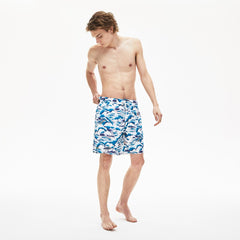Men's Print Light Quick-Dry Long Swim Shorts / Lacoste