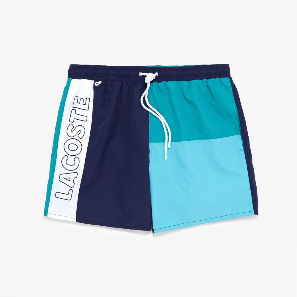 Men's Colorblocked Light Quick-Dry Swim Shorts / Lacoste