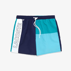 Men's Colorblocked Light Quick-Dry Swim Shorts / Lacoste