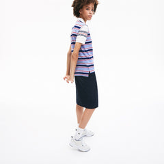 Women's Classic Fit Striped Cotton Polo Shirt / Lacoste