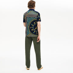 Men's LIVE Scarf-Print Cotton Piqué Polo Shirt / Lacoste