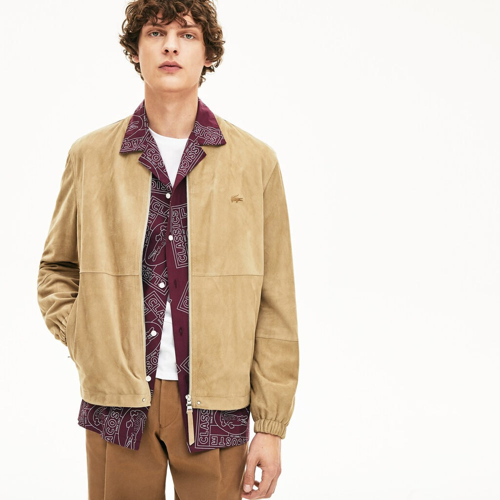 Men's Suede Zip-Up Bomber / Lacoste