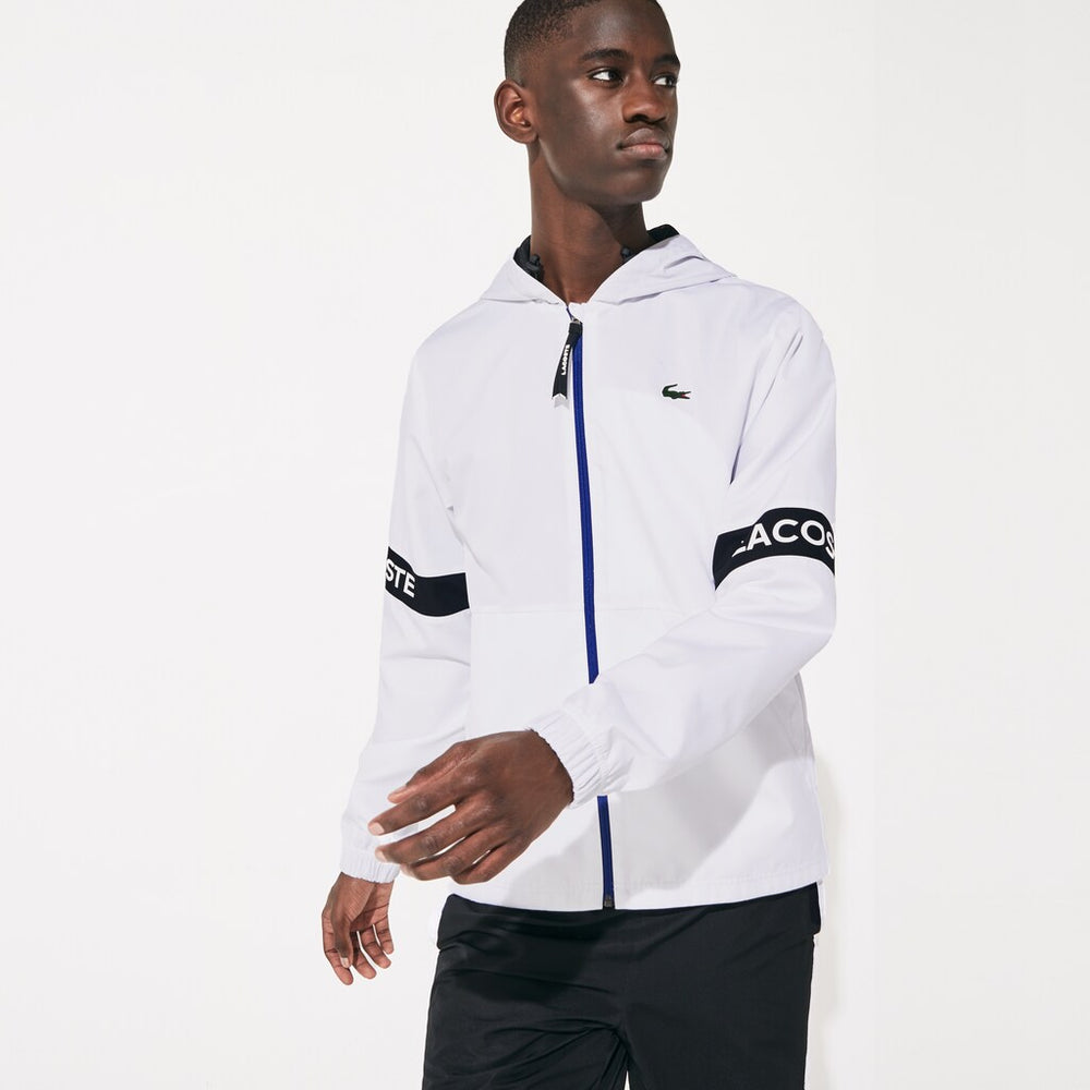 Men's SPORT Water-Resistant Hooded Zip-Up Jacket / Lacoste