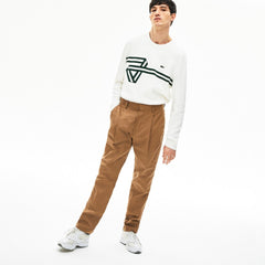 Men's Pleated Cotton-Linen Chinos / Lacoste