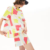 Women's Abstract-Print Cotton Blend Blouse / Lacoste