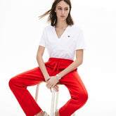 Women's V-Neck Premium Cotton T-Shirt / Lacoste
