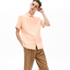 Men's Regular Fit Cotton and Linen Shirt / Lacoste