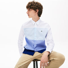 Men's Regular Fit Colorblock Cotton Shirt / Lacoste