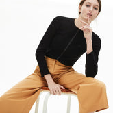 Women's Full Zip Crew Neck Cardigan / Lacoste