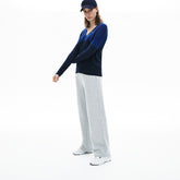 Women's Colorblock Cotton V-neck Sweater / Lacoste