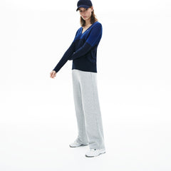 Women's Colorblock Cotton V-neck Sweater / Lacoste