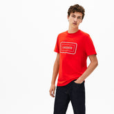 Men's Reflective Logo Motion Regular Fit Cotton T-shirt / Lacoste
