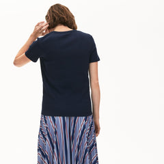 Women's Soft Cotton V-Neck T-Shirt / Lacoste