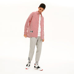 Unisex LIVE Boxy-Fit Striped Cotton Shirt / Lacoste