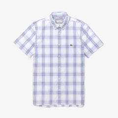 Men's Slim Fit Short-Sleeve Wool Stretch Shirt / Lacoste
