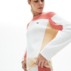 Women's Colorblock Knit Crew Neck Sweater / Lacoste