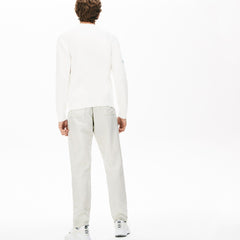 Men's Fine Striped Cotton- Linen Chinos / Lacoste