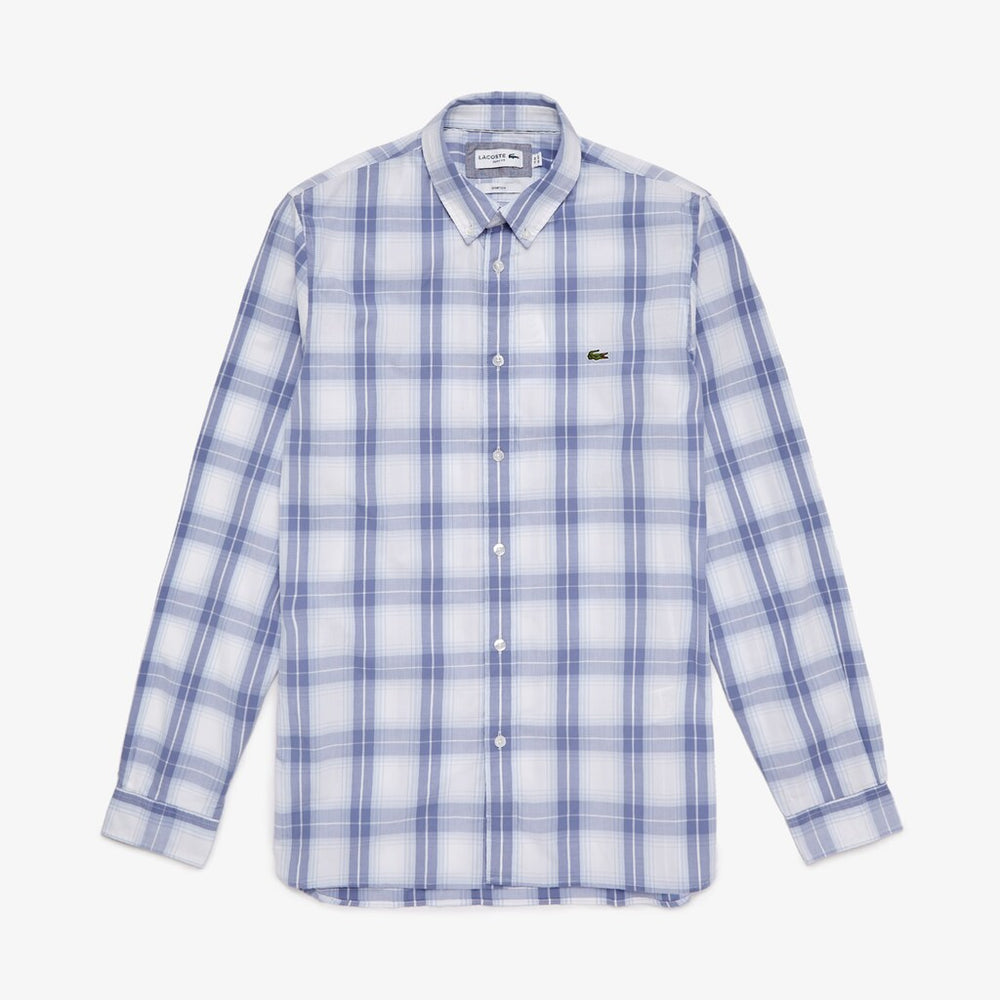 Men's Slim Fit Long-Sleeve Wool Stretch Shirt / Lacoste