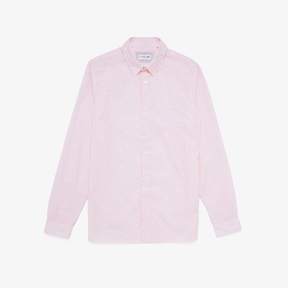 Men's Crocodile Print Poplin Shirt / Lacoste