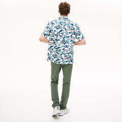 Men's Southern France Print Cotton Hawaiian Fit Shirt / Lacoste