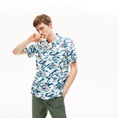 Men's Southern France Print Cotton Hawaiian Fit Shirt / Lacoste