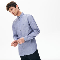 Men's Printed Cotton Poplin Shirt / Lacoste