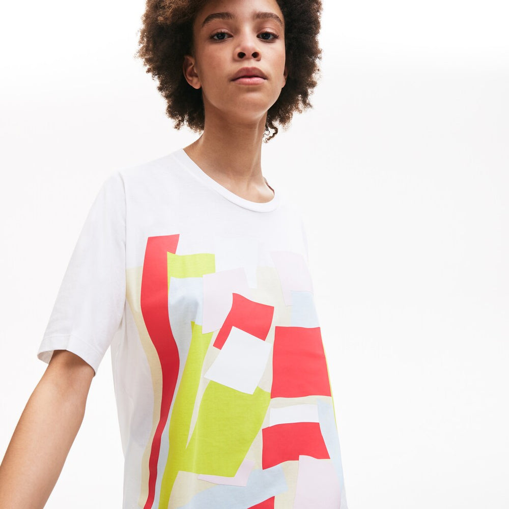 Women's Art-Print Cotton T-Shirt / Lacoste