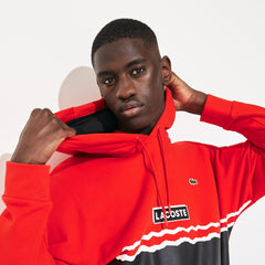 Men's SPORT Logo and Banded Stripe Hoodie / Lacoste