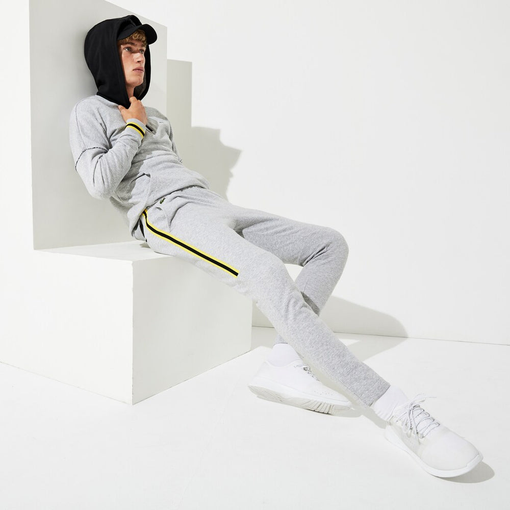 Men's SPORT Racing Stripe Fleece Track Pants / Lacoste