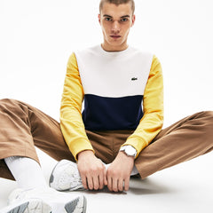 Men's Regular Fit Colorblock French Terry Sweatshirt / Lacoste